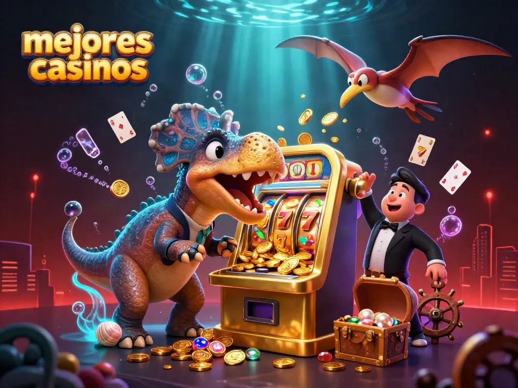 Los mejores casinos ofrecen jackpots llenos de monedas doradas en una inquietante escena de casino.