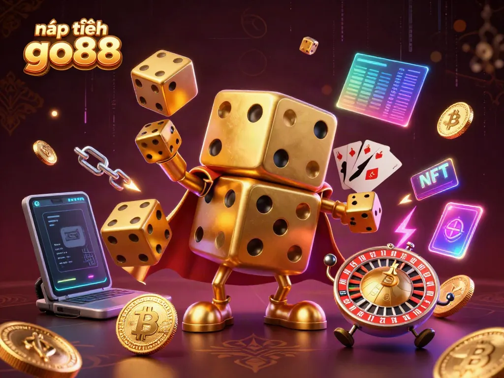 Engage in nạp tiền go88 with vibrant 3D characters showcasing gambling excitement and crypto elements.