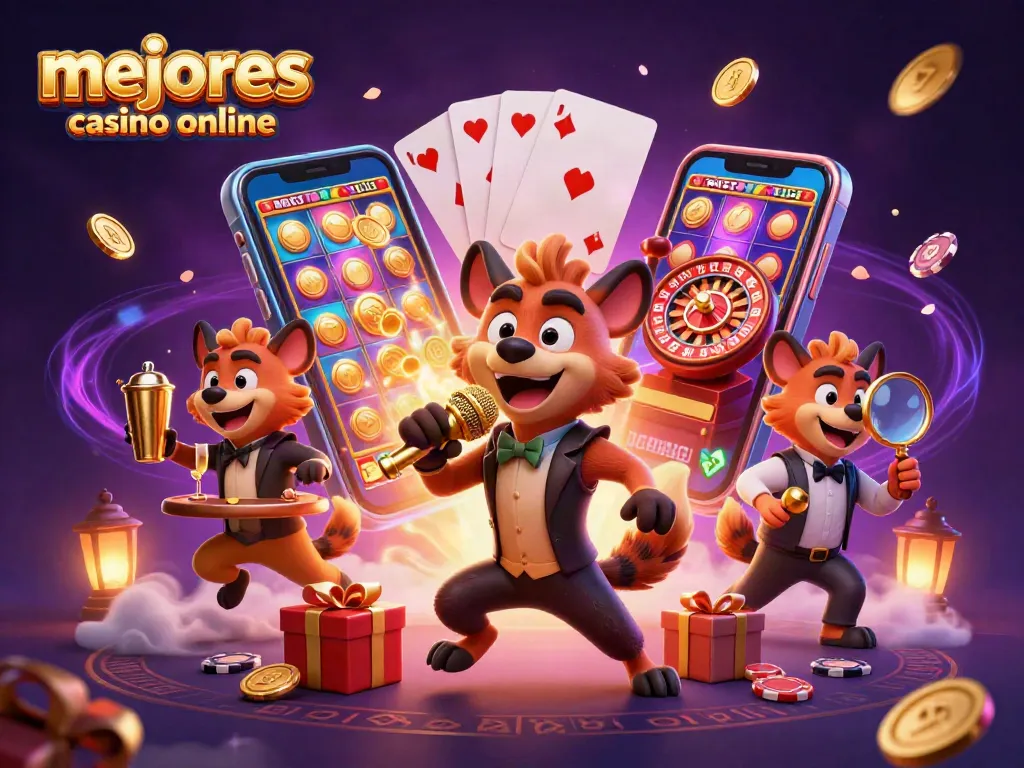Diviértete en los mejores casinos online con hienas cómicas, tragaperras y mucho más.