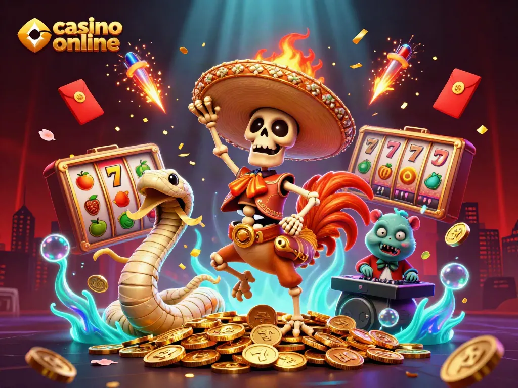 Gira la suerte en los mejores casinos online con acción vibrante en un entorno colorido.
