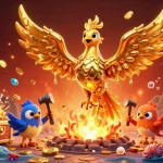 Experience the thrill of MB66 casino with golden phoenix and dynamic jackpot elements.