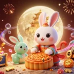 Experience thrilling gameplay at datum with our vibrant casino-themed illustration featuring a moon rabbit.