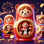 Engage with tx88's vibrant slot machine atmosphere, featuring playful characters and festive elements.