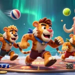 Experience taixiumd5 with our energetic caveman and tiger duo in a vibrant casino adventure.